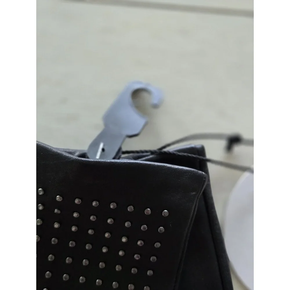 NWT Gloves Black Neiman Marcus Brian Atwood Women's S/M Long Leather Studded